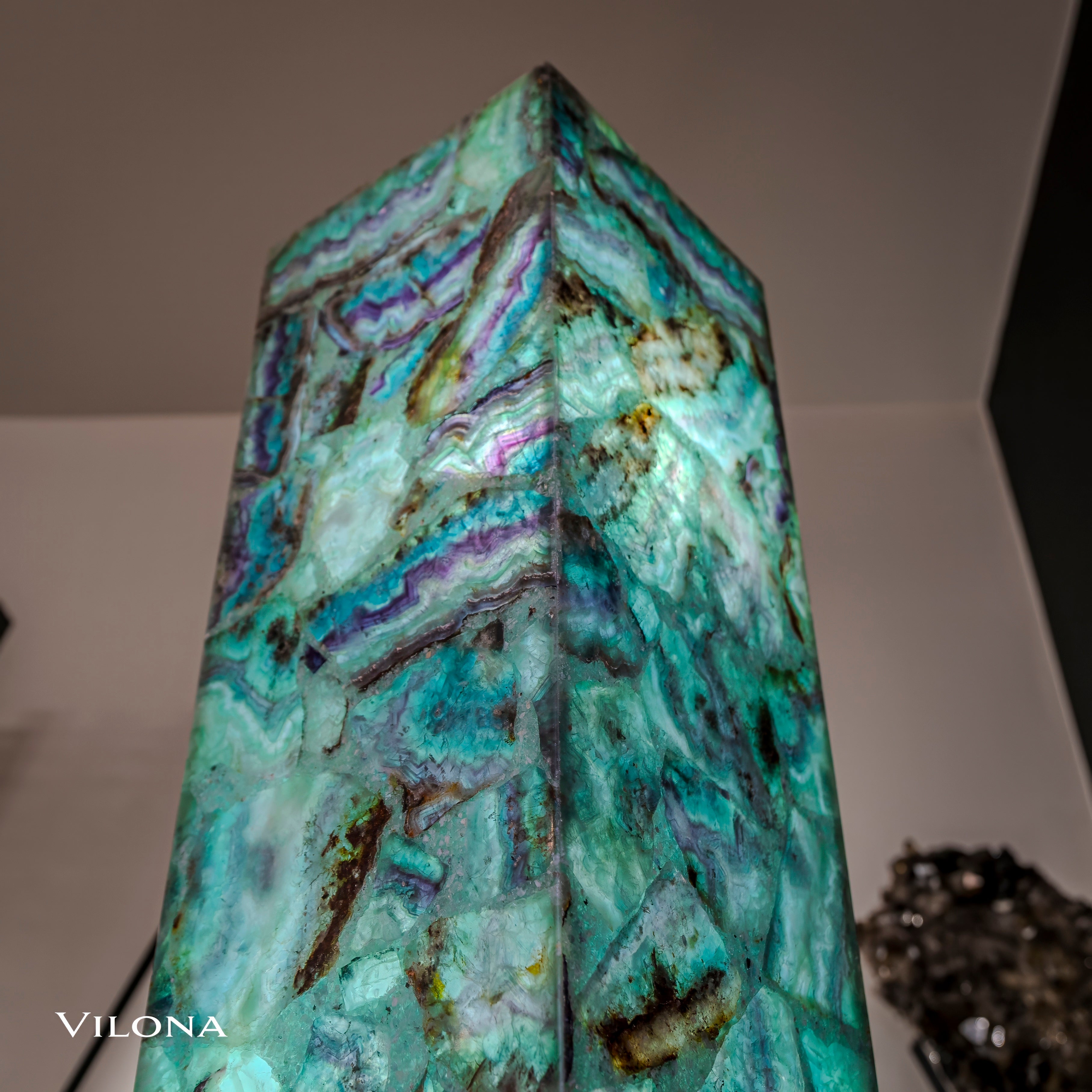 Fluorite Floor Lamp - Medium - 47.5"H x 10"W - Square - 2/19