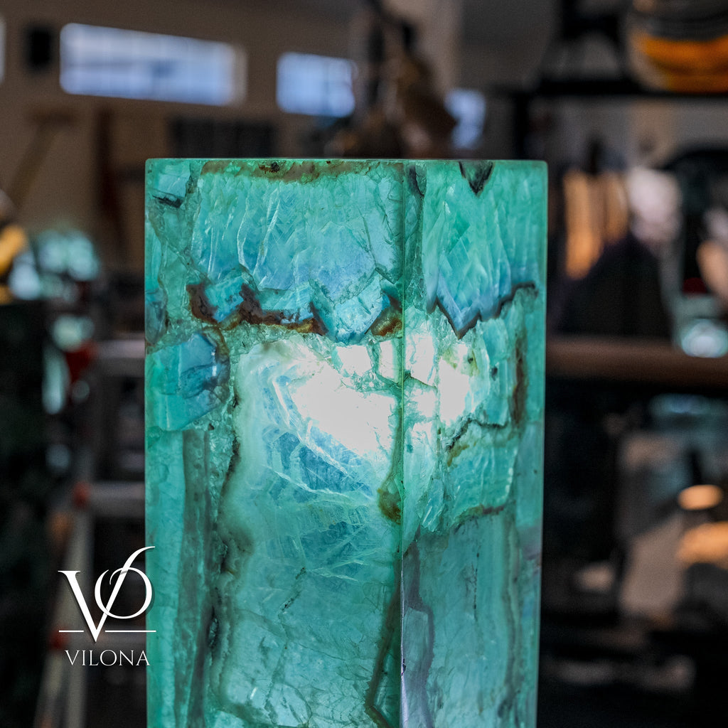 Fluorite Floor Lamp - Medium - 43.5"H x 8"W - Square - #6