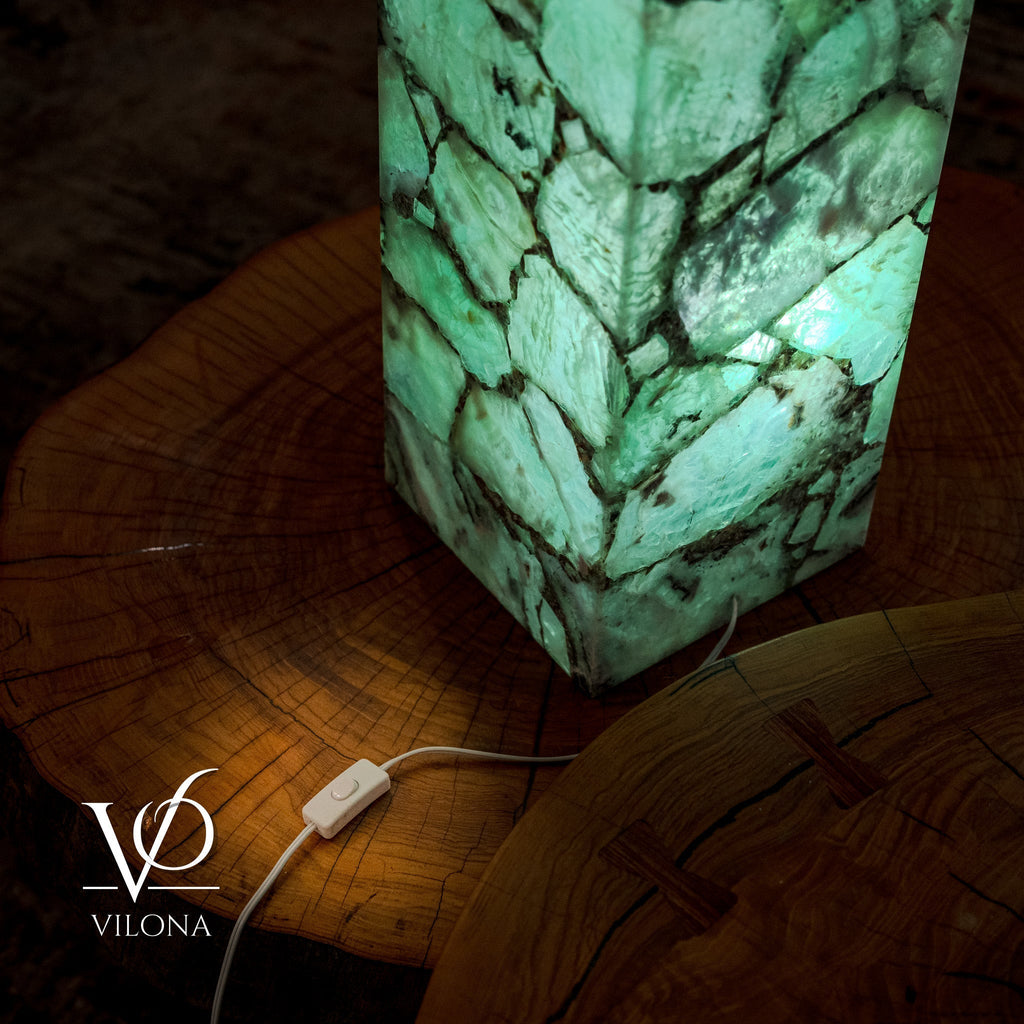 Fluorite Floor Lamp - Medium - 47.5"H x 10"W - Square - #7