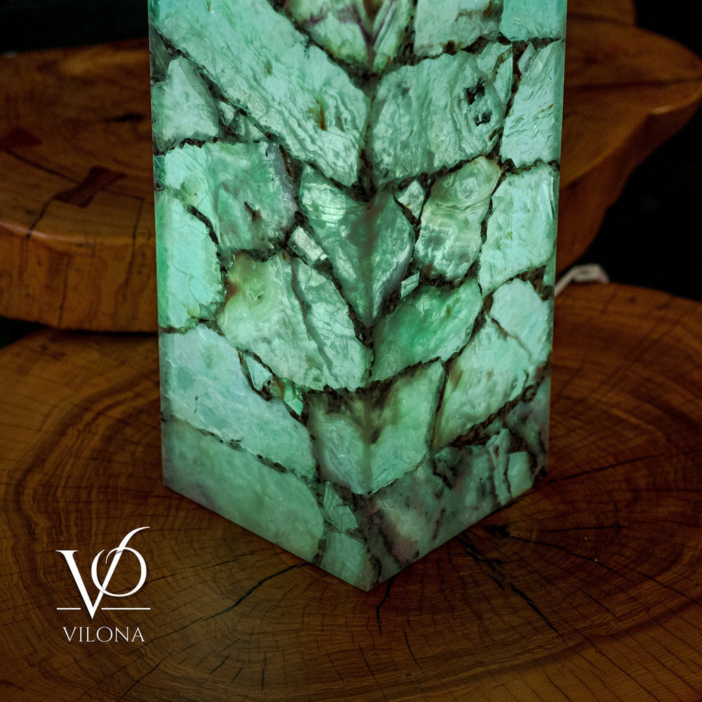 Fluorite Floor Lamp - Medium - 47.5"H x 10"W - Square - #7