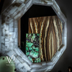 Fluorite Floor Lamp - Medium - 43.5"H x 10"W - Square - #8