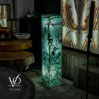 Fluorite Floor Lamp - Medium - 47.5"H x 10"W - Square - #9