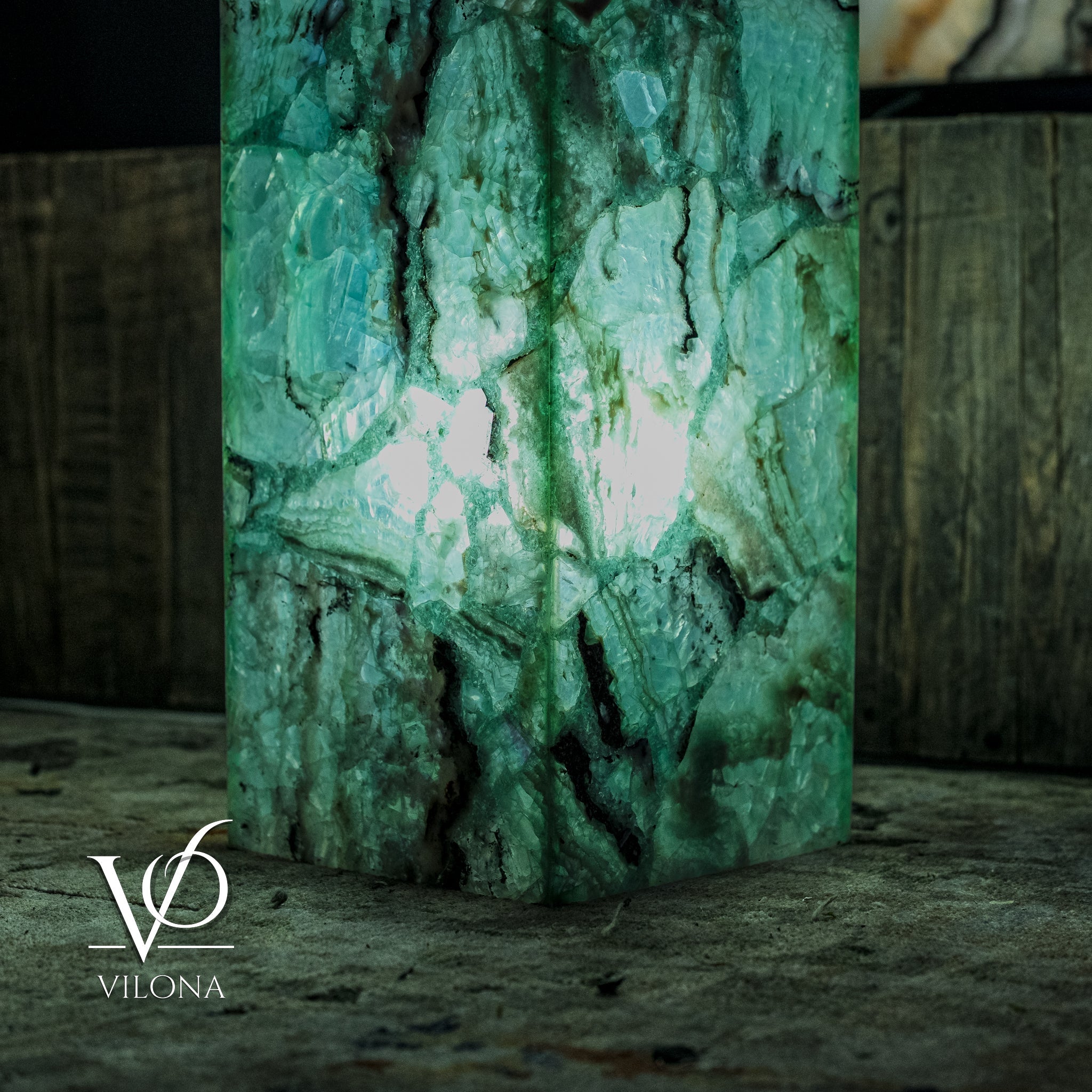 Fluorite Floor Lamp - Medium - 47.5"H x 10"W - Square - #9