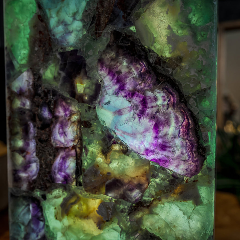 Fluorite Crystal Table Lamp #1 (Small Size)