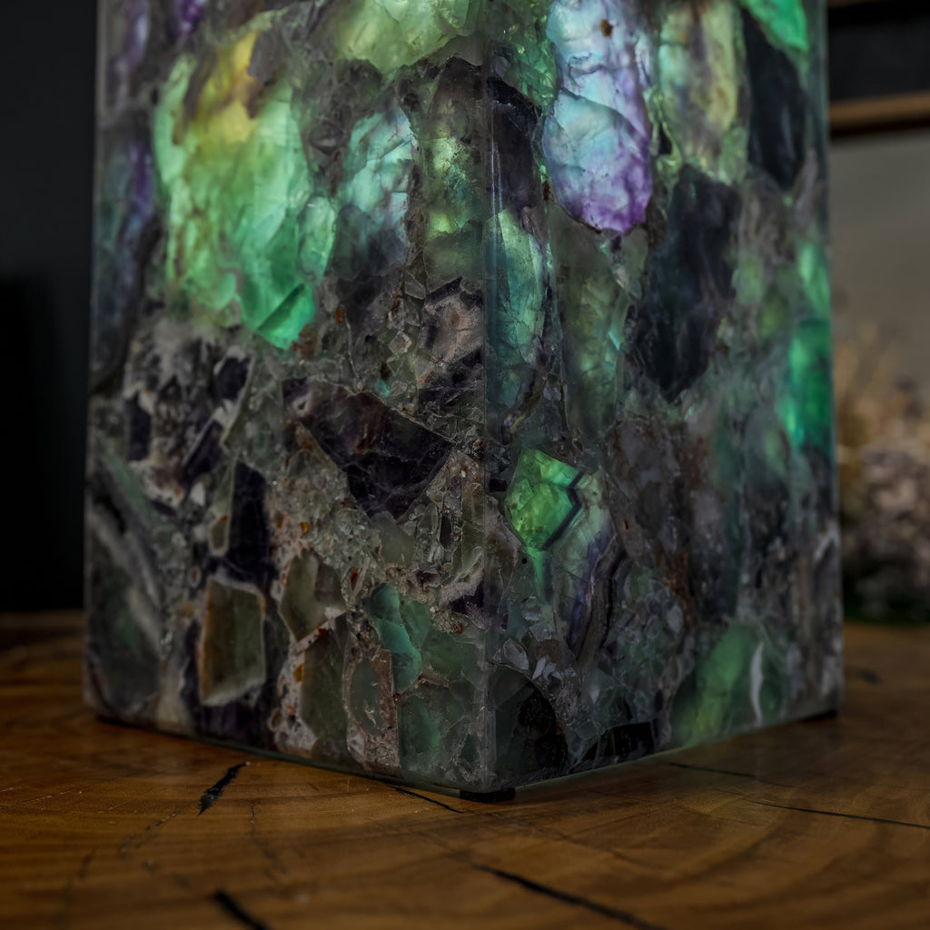 Fluorite Crystal Table Lamp #1 (Small Size)