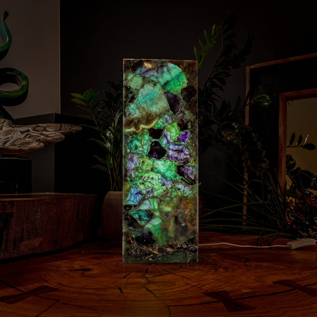 Fluorite Crystal Table Lamp #2 (Small Size)