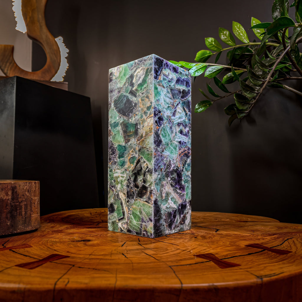 Fluorite Crystal Table Lamp #3 (Small Size)