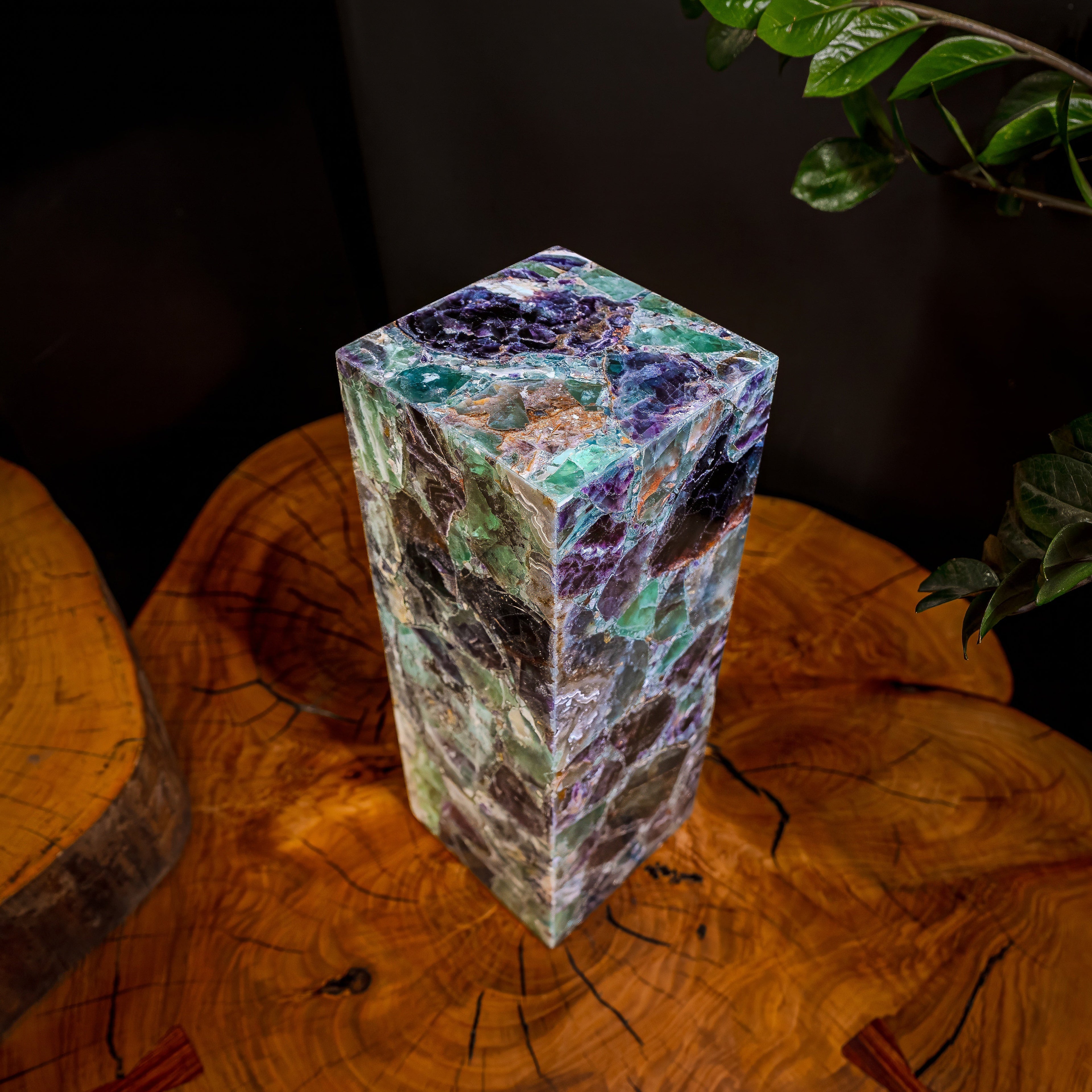 Fluorite Crystal Table Lamp #5 (Small Size)