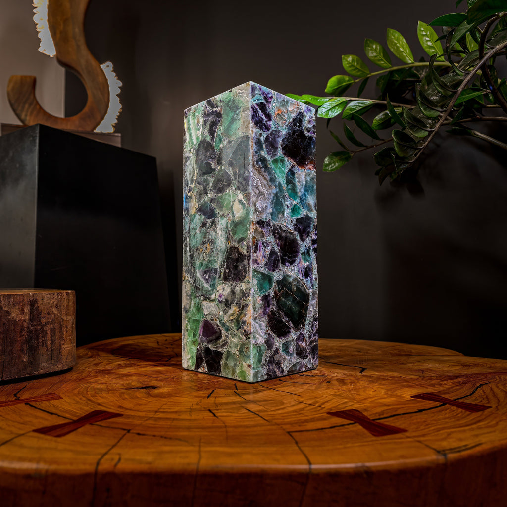 Fluorite Crystal Table Lamp #5 (Small Size)