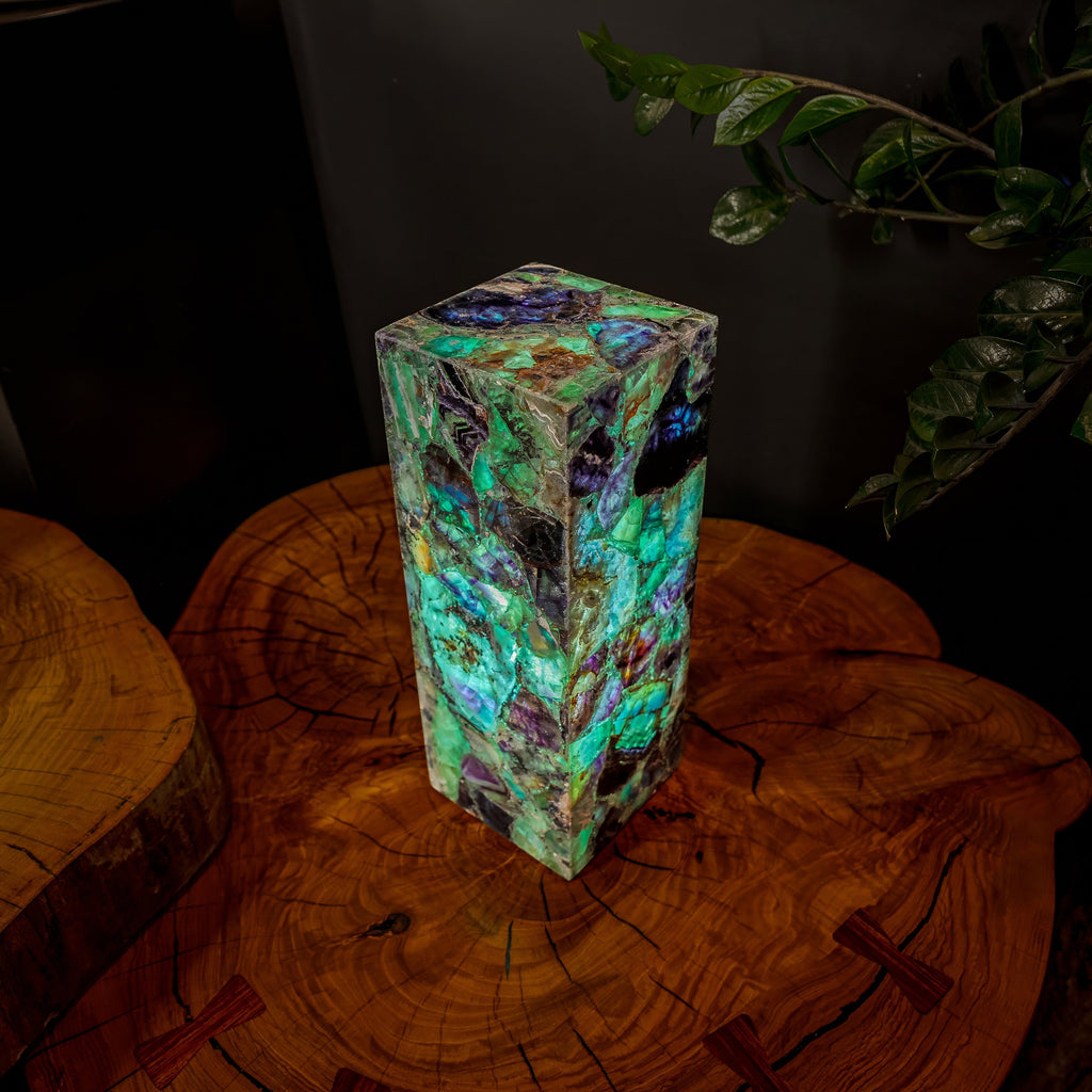 Fluorite Crystal Table Lamp #5 (Small Size)