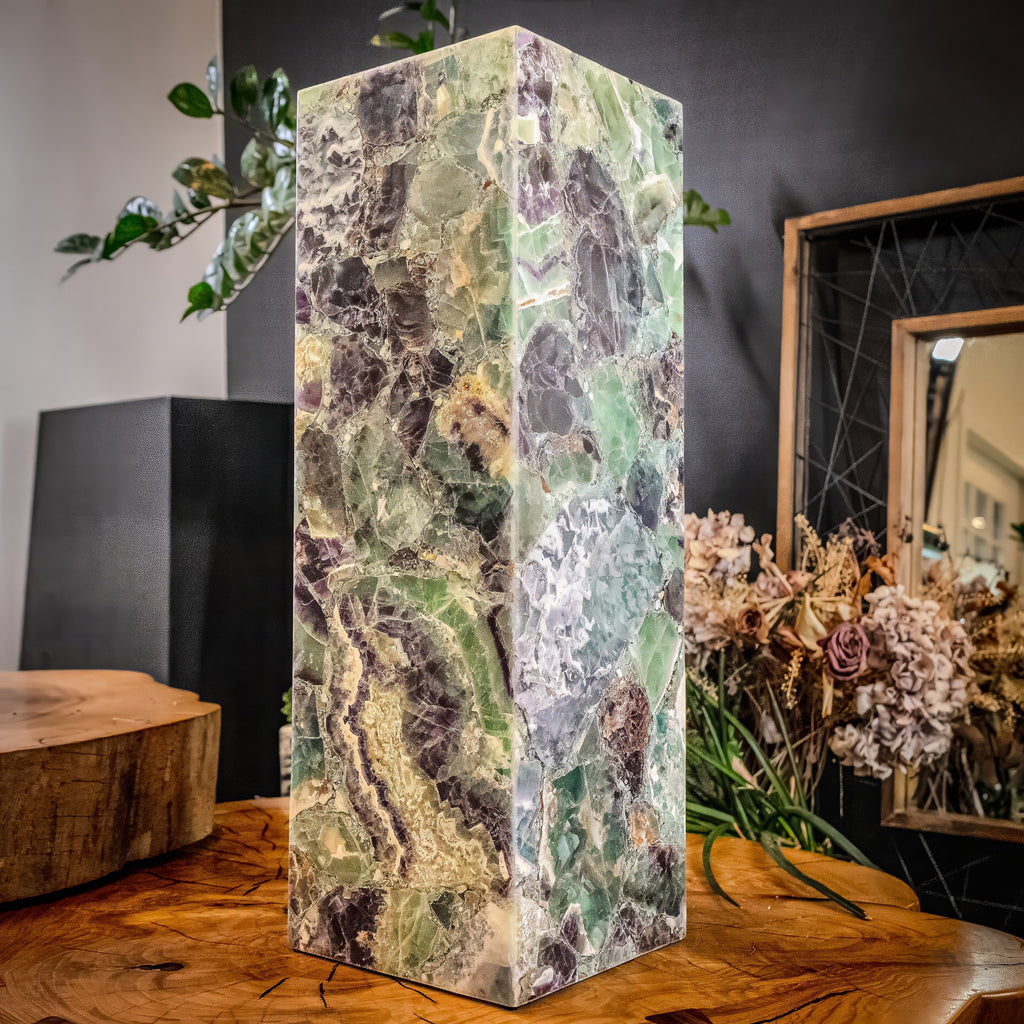 Fluorite Crystal Table Lamp (Medium Size) #1