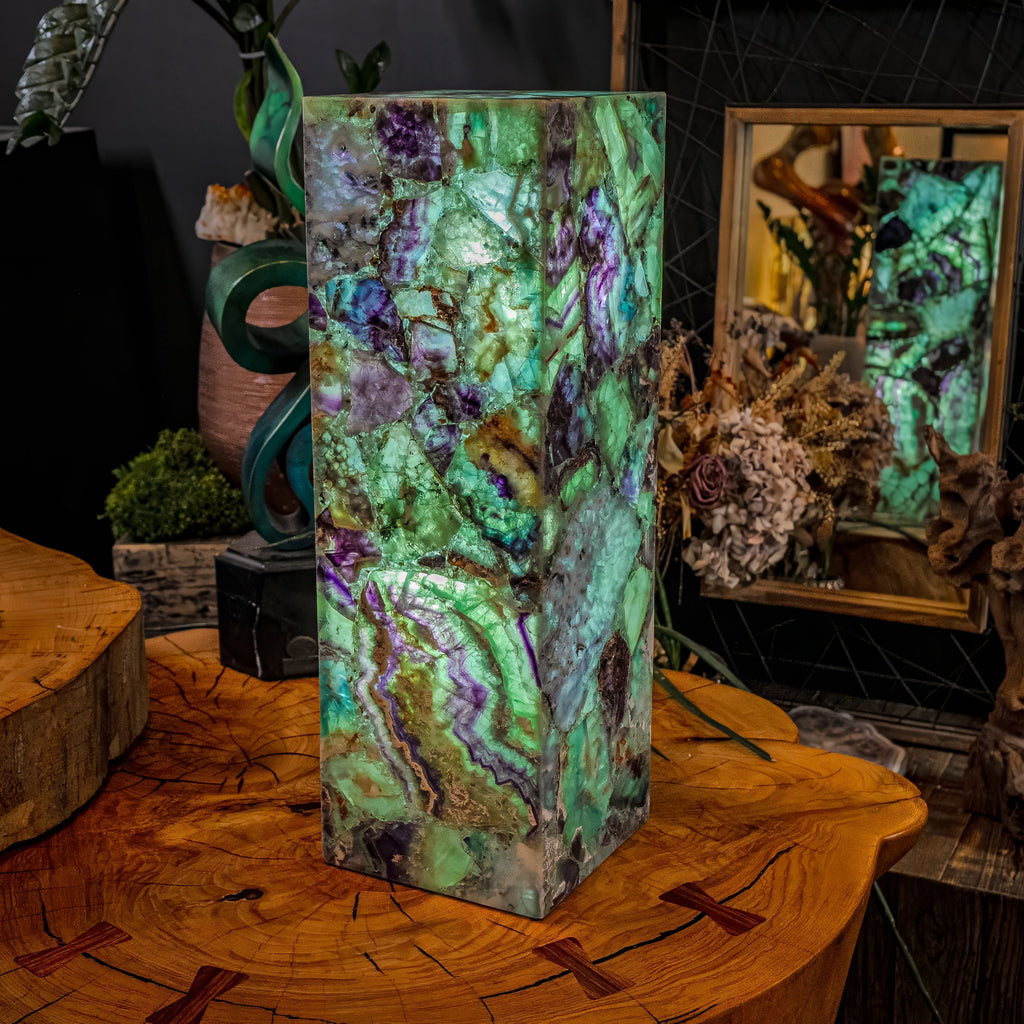 Fluorite Crystal Table Lamp (Medium Size) #1
