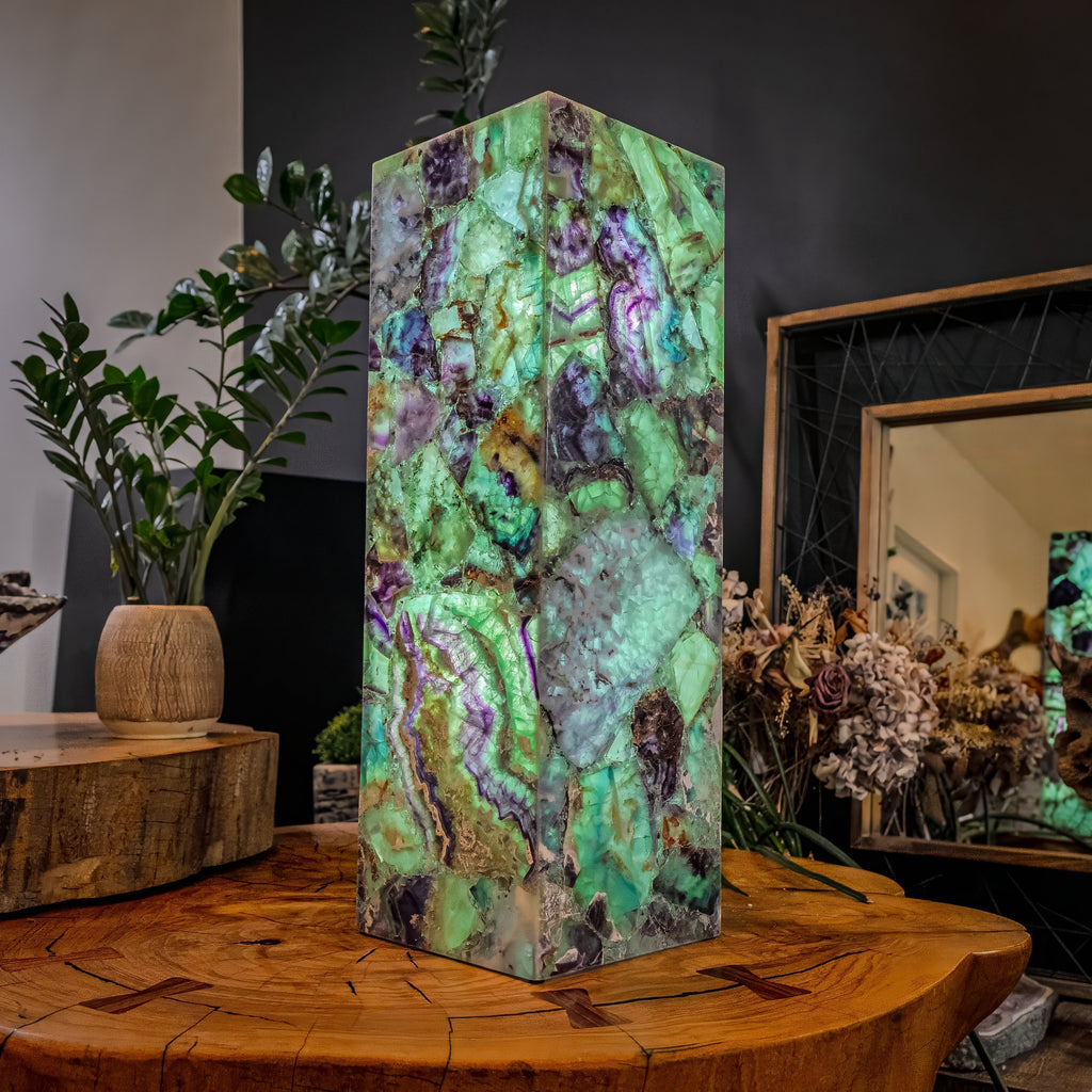 Fluorite Crystal Table Lamp (Medium Size) #1