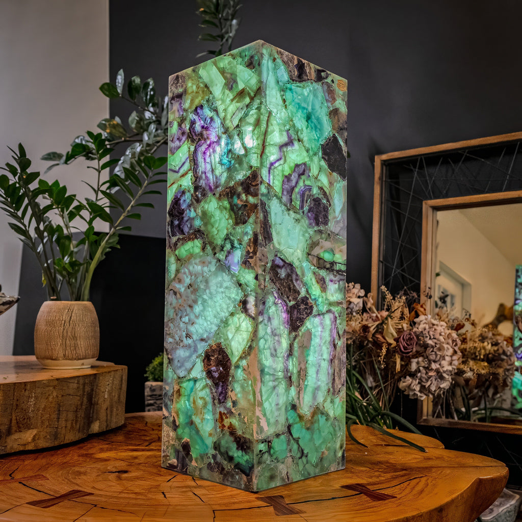 Fluorite Crystal Table Lamp (Medium Size) #1