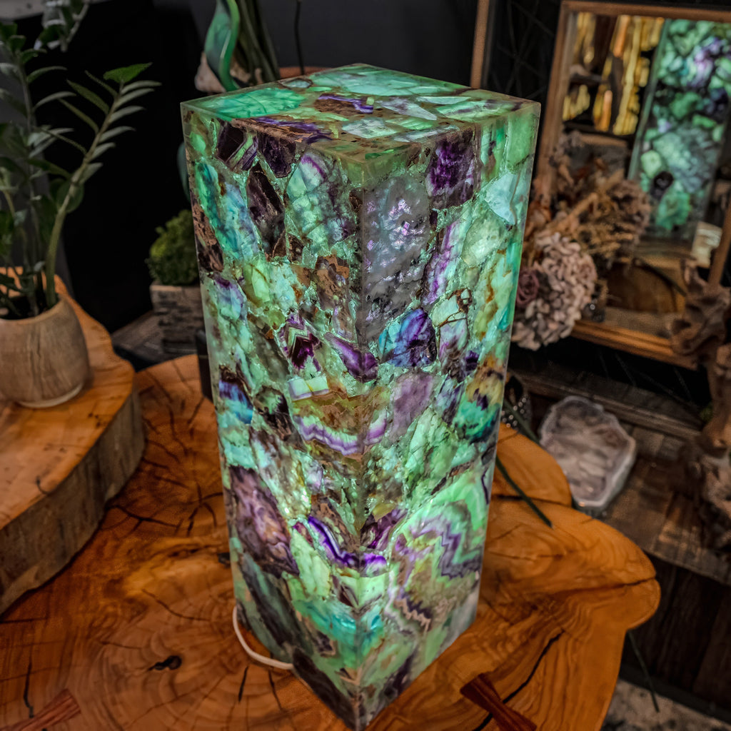 Fluorite Crystal Table Lamp (Medium Size) #1