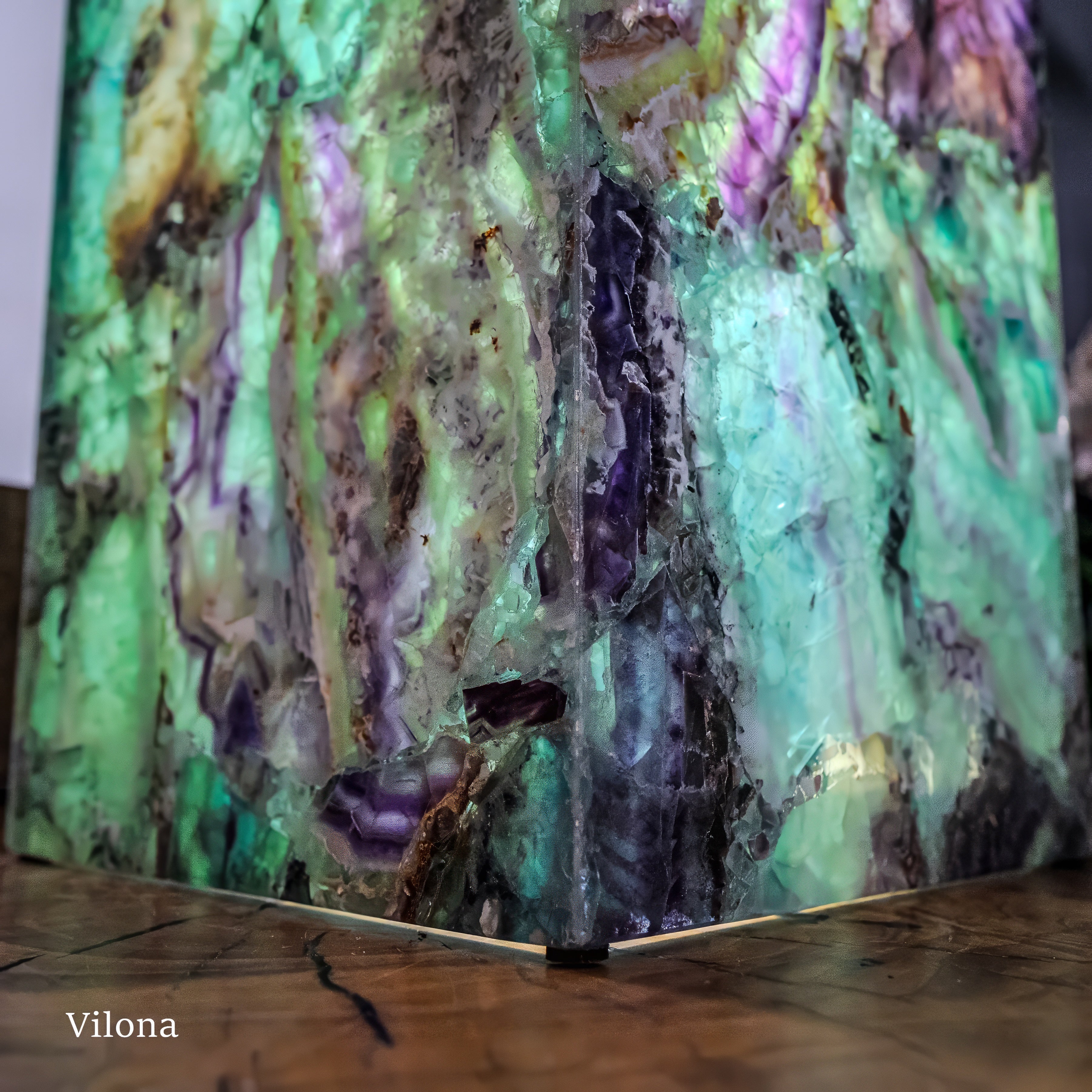 Fluorite Crystal Table Lamp (Medium Size) #2
