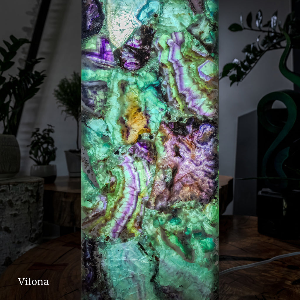 Fluorite Crystal Table Lamp (Medium Size) #2