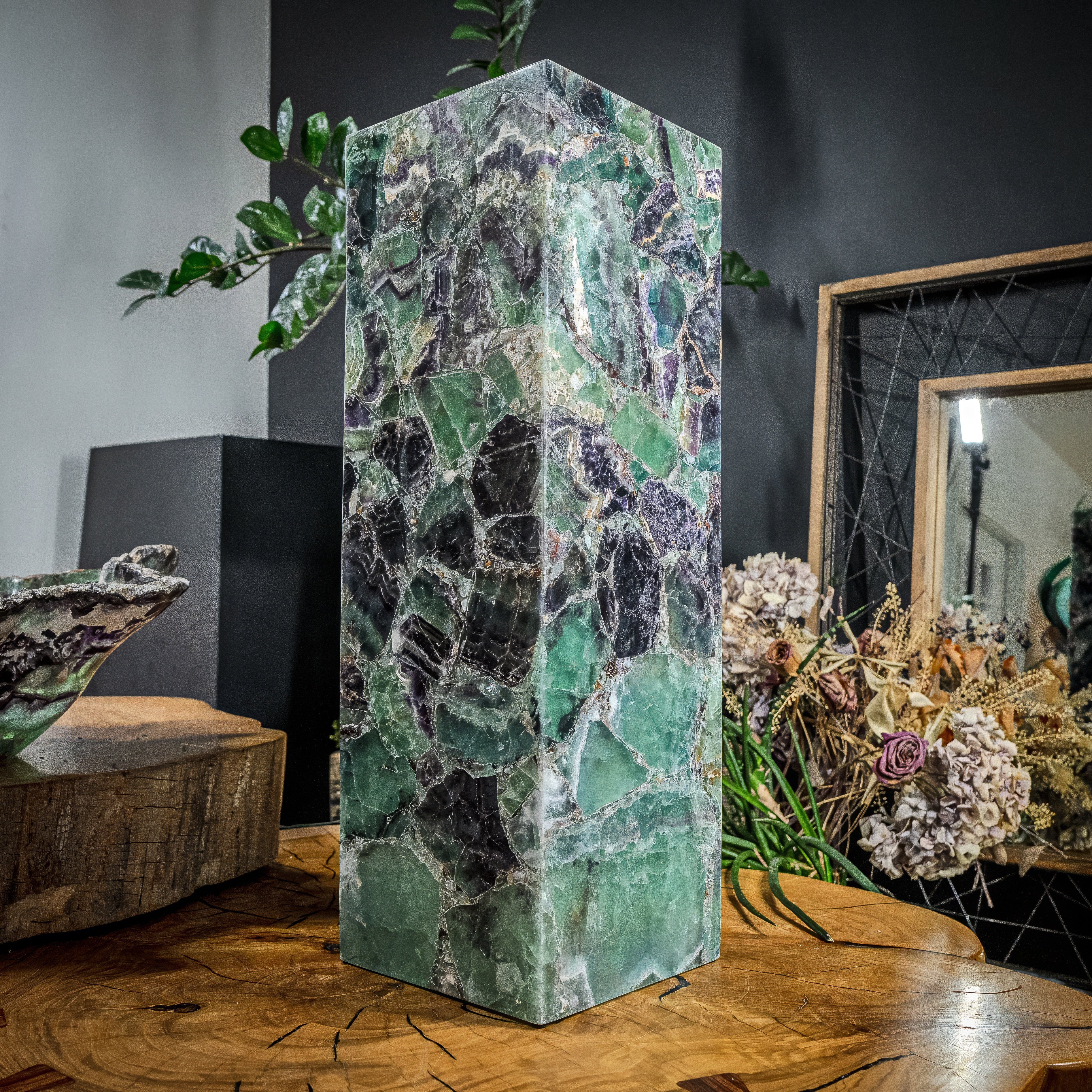 Fluorite Crystal Table Lamp (Medium Size) #3