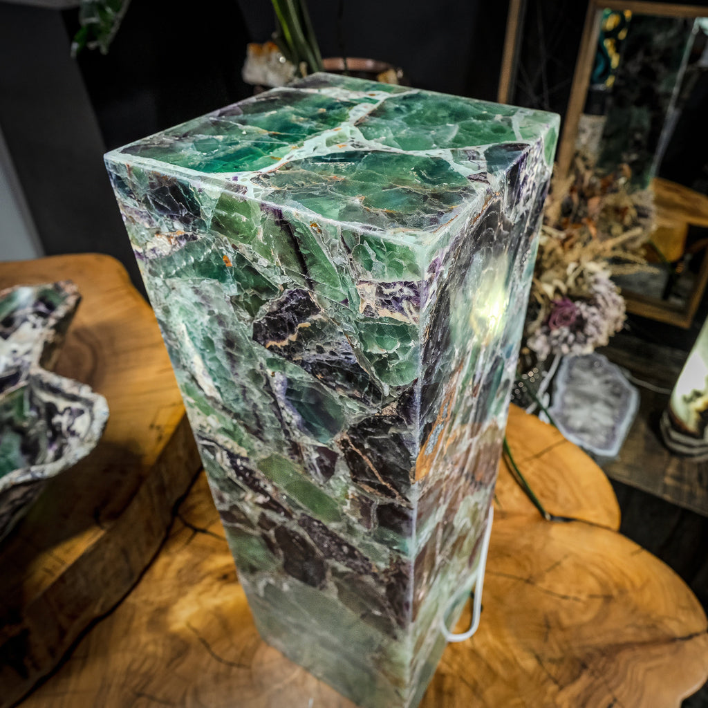 Fluorite Crystal Table Lamp (Medium Size) #3