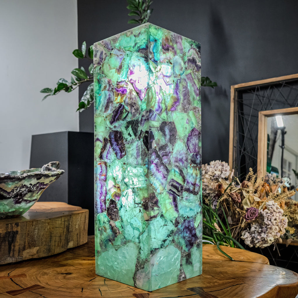 Fluorite Crystal Table Lamp (Medium Size) #3