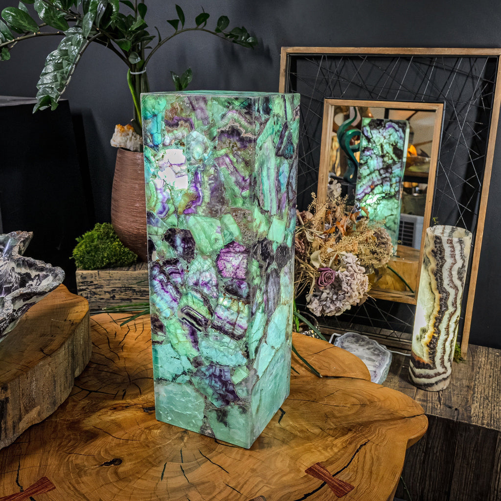 Fluorite Crystal Table Lamp (Medium Size) #3