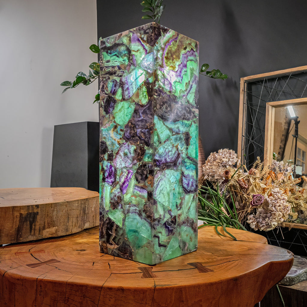 Fluorite Crystal Table Lamp (Medium Size) #4