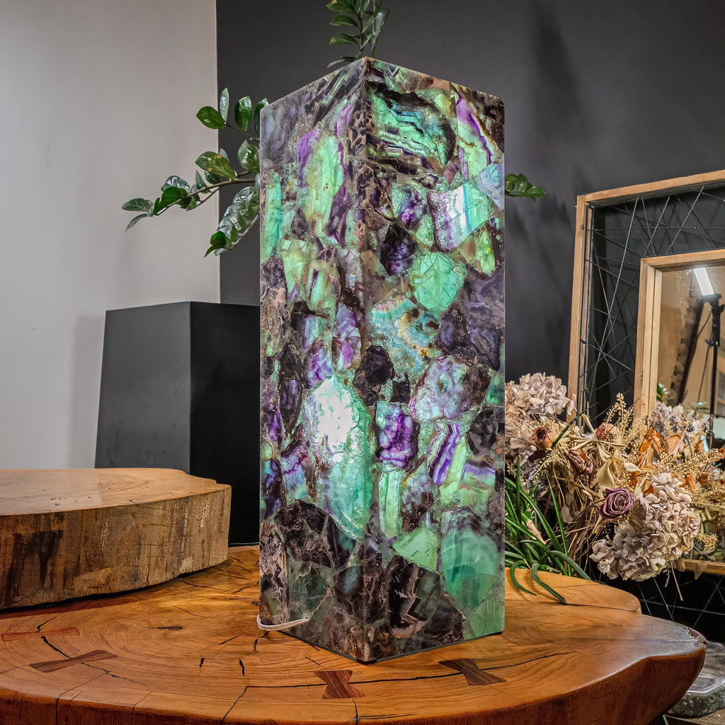 Fluorite Crystal Table Lamp (Medium Size) #4