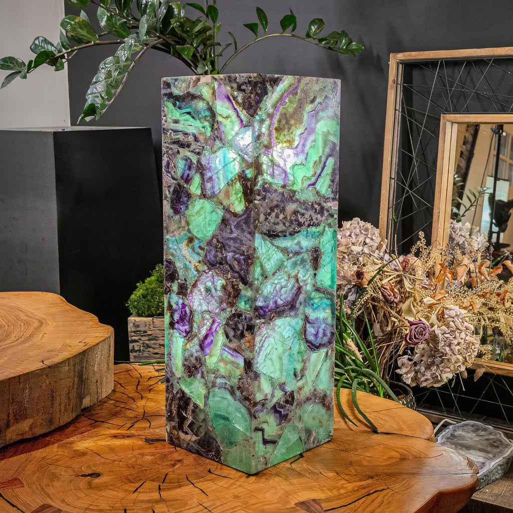 Fluorite Crystal Table Lamp (Medium Size) #4