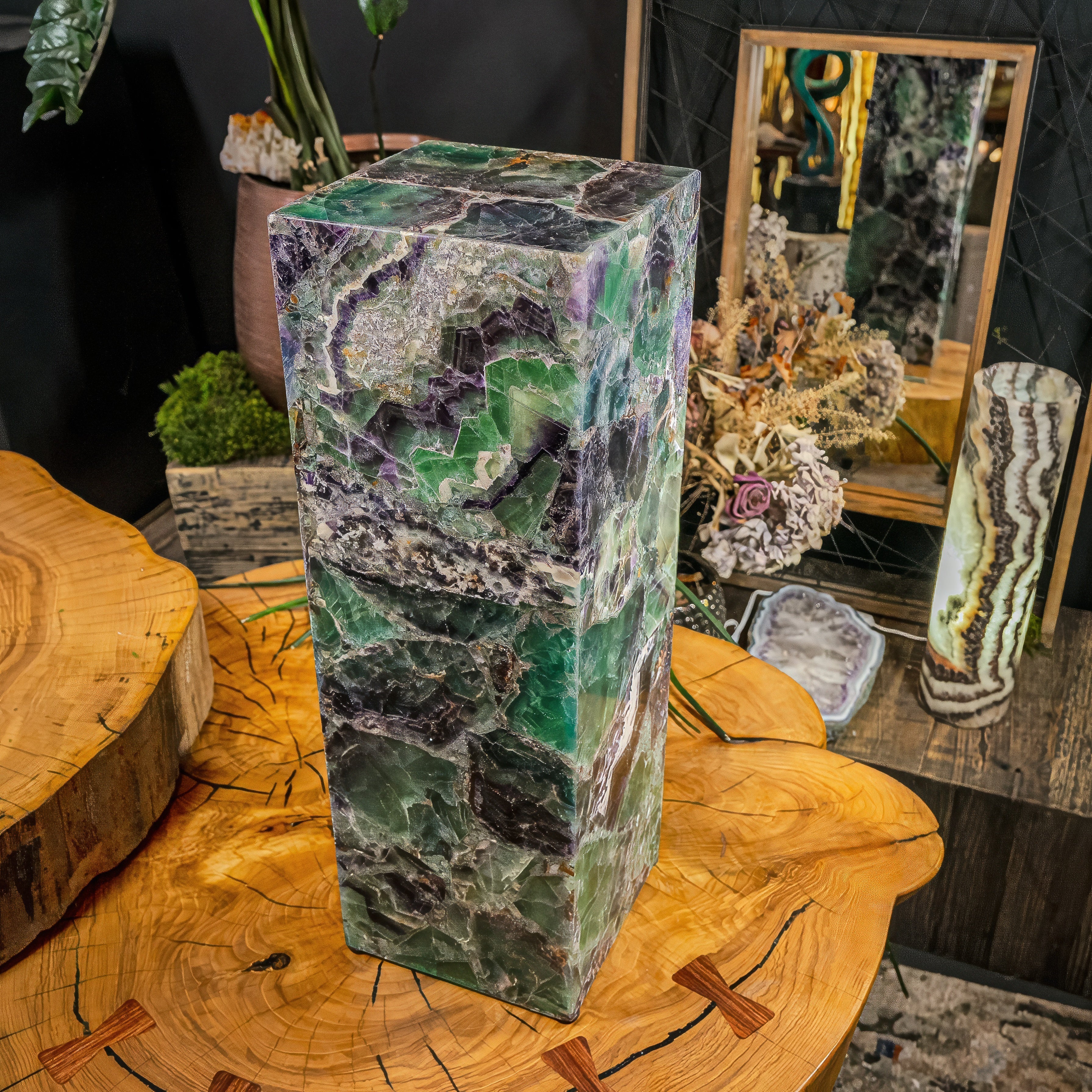 Fluorite Crystal Table Lamp (Medium Size) #4
