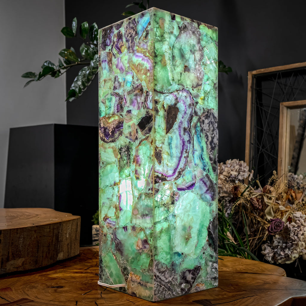 Fluorite Crystal Table Lamp (Medium Size) #5