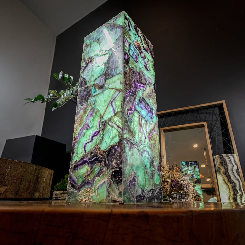 Fluorite Crystal Table Lamp (Medium Size) #5