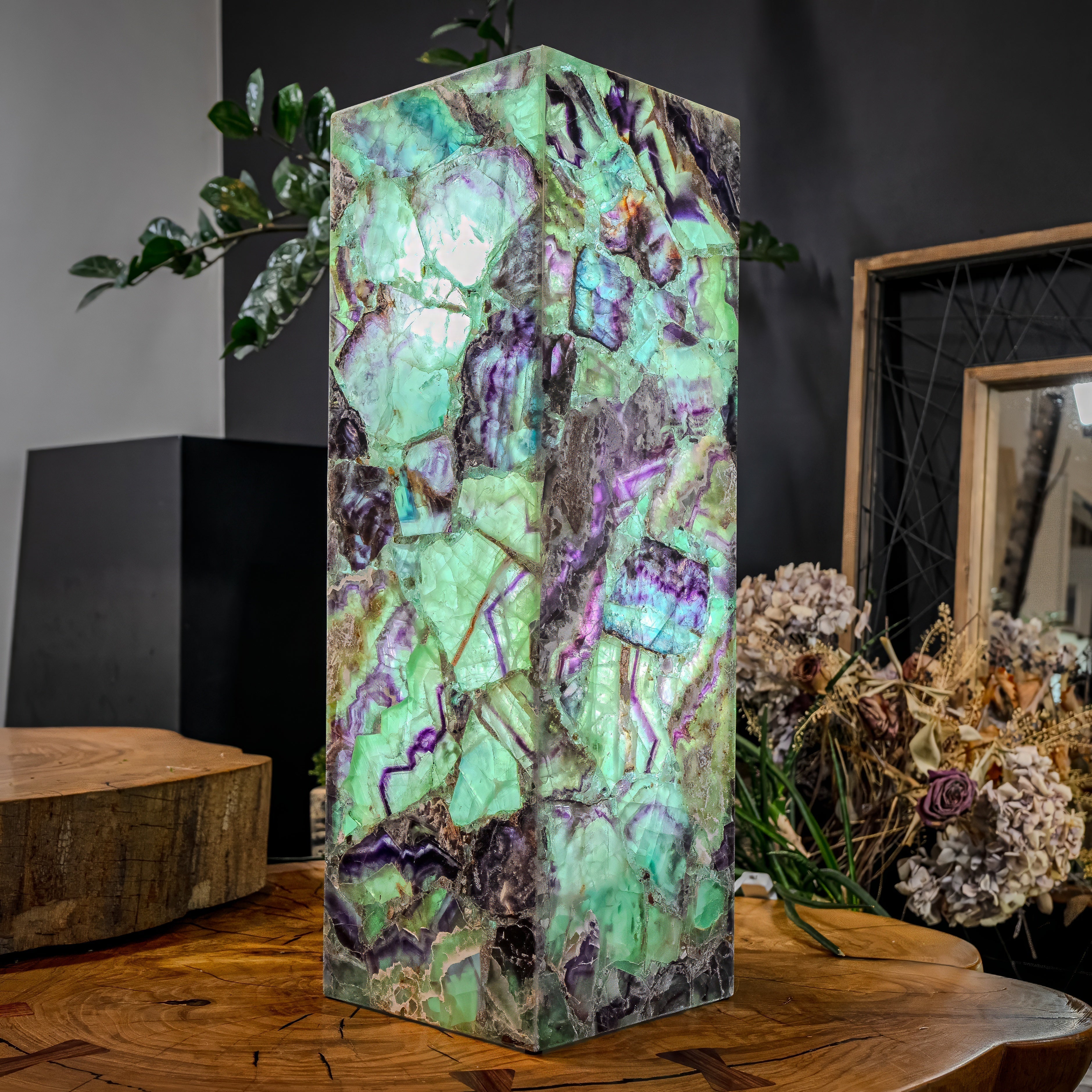 Fluorite Crystal Table Lamp (Medium Size) #5