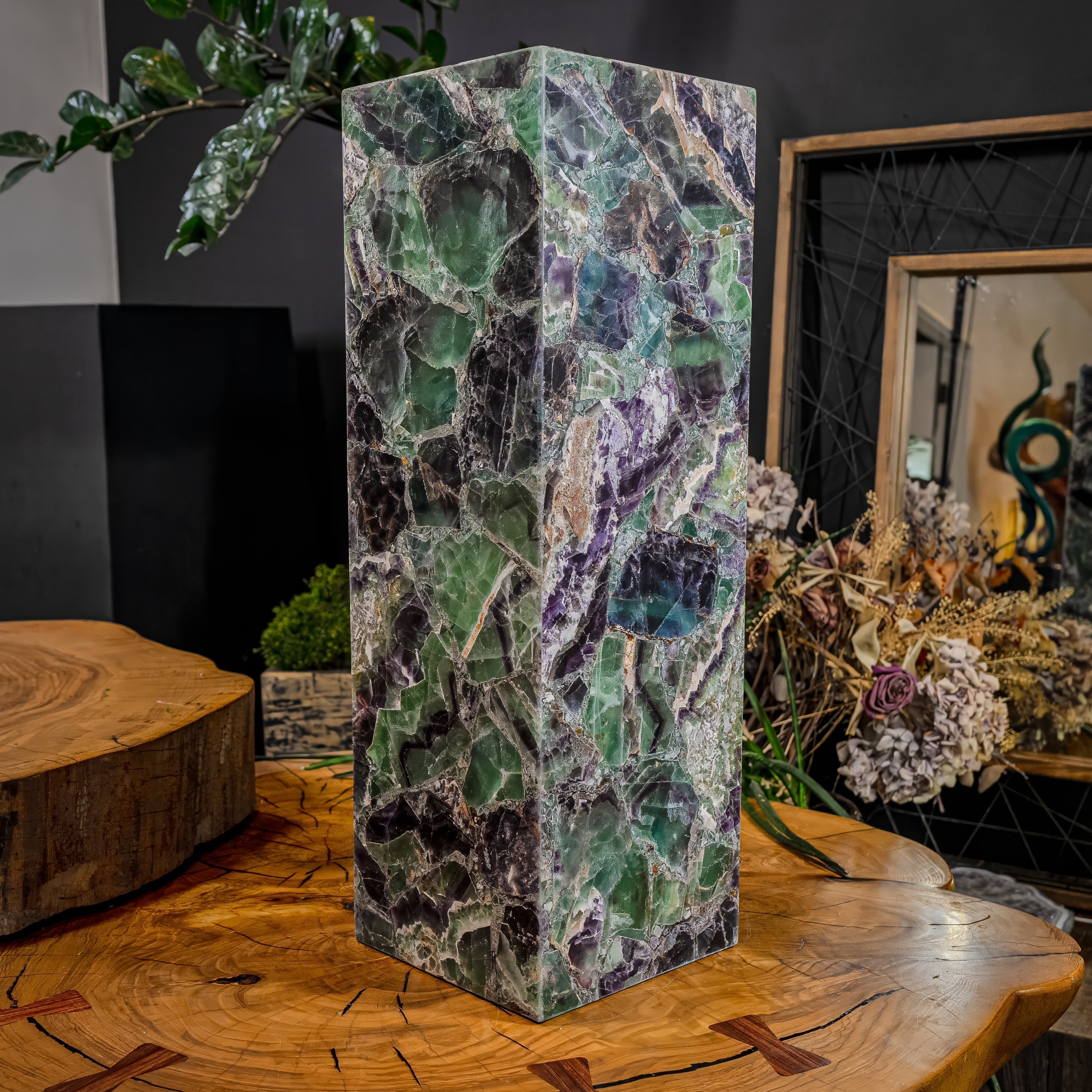 Fluorite Crystal Table Lamp (Medium Size) #5