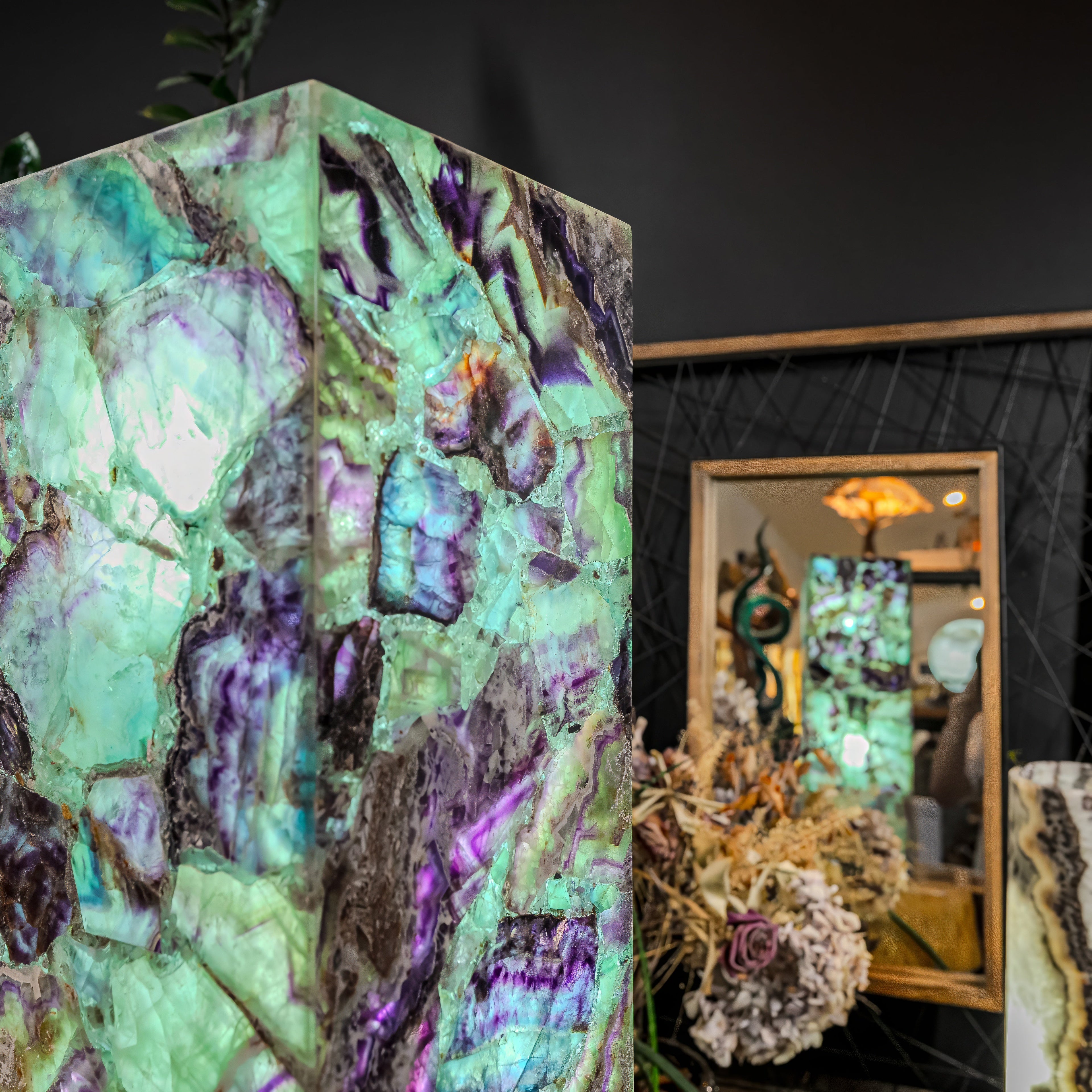 Fluorite Crystal Table Lamp (Medium Size) #5