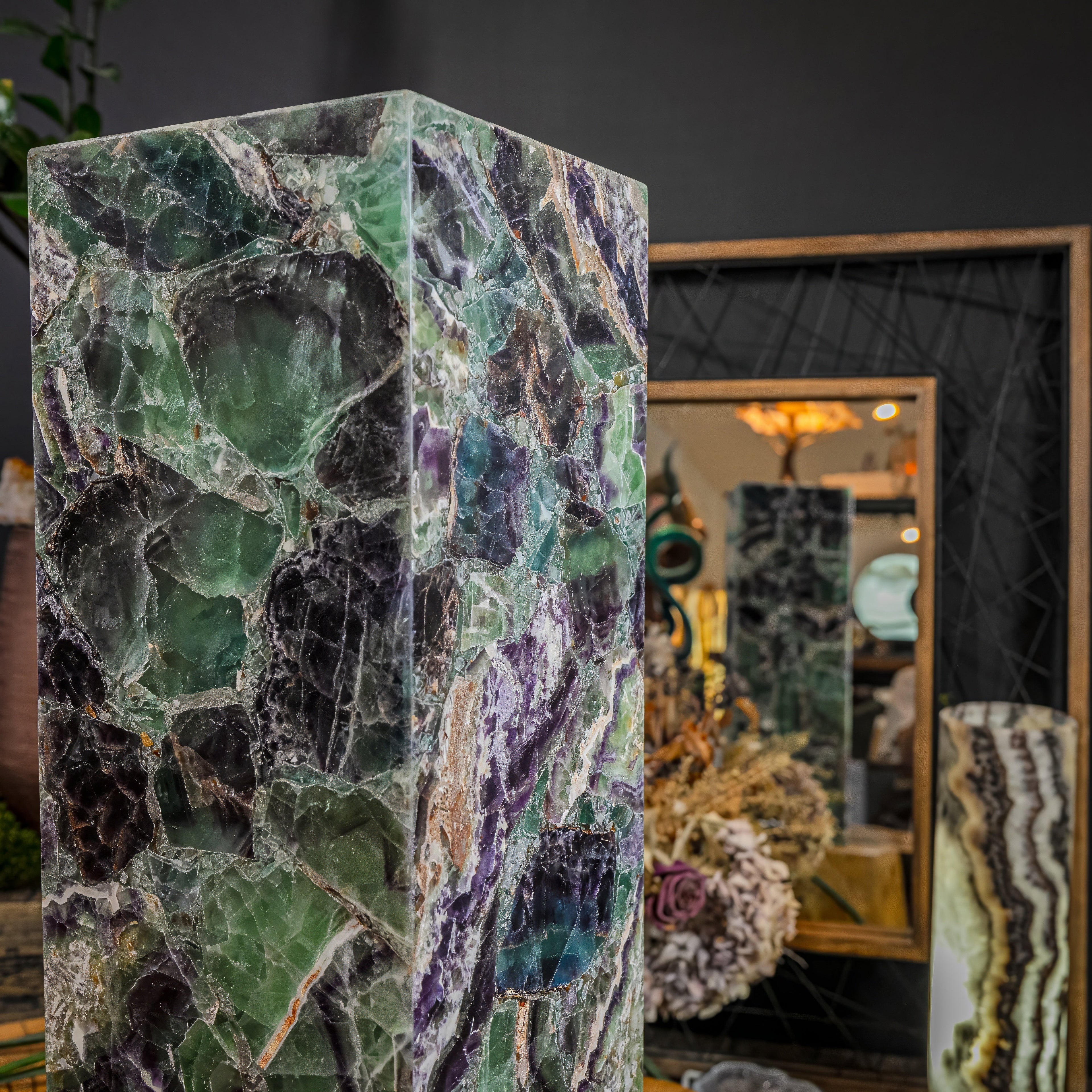 Fluorite Crystal Table Lamp (Medium Size) #5