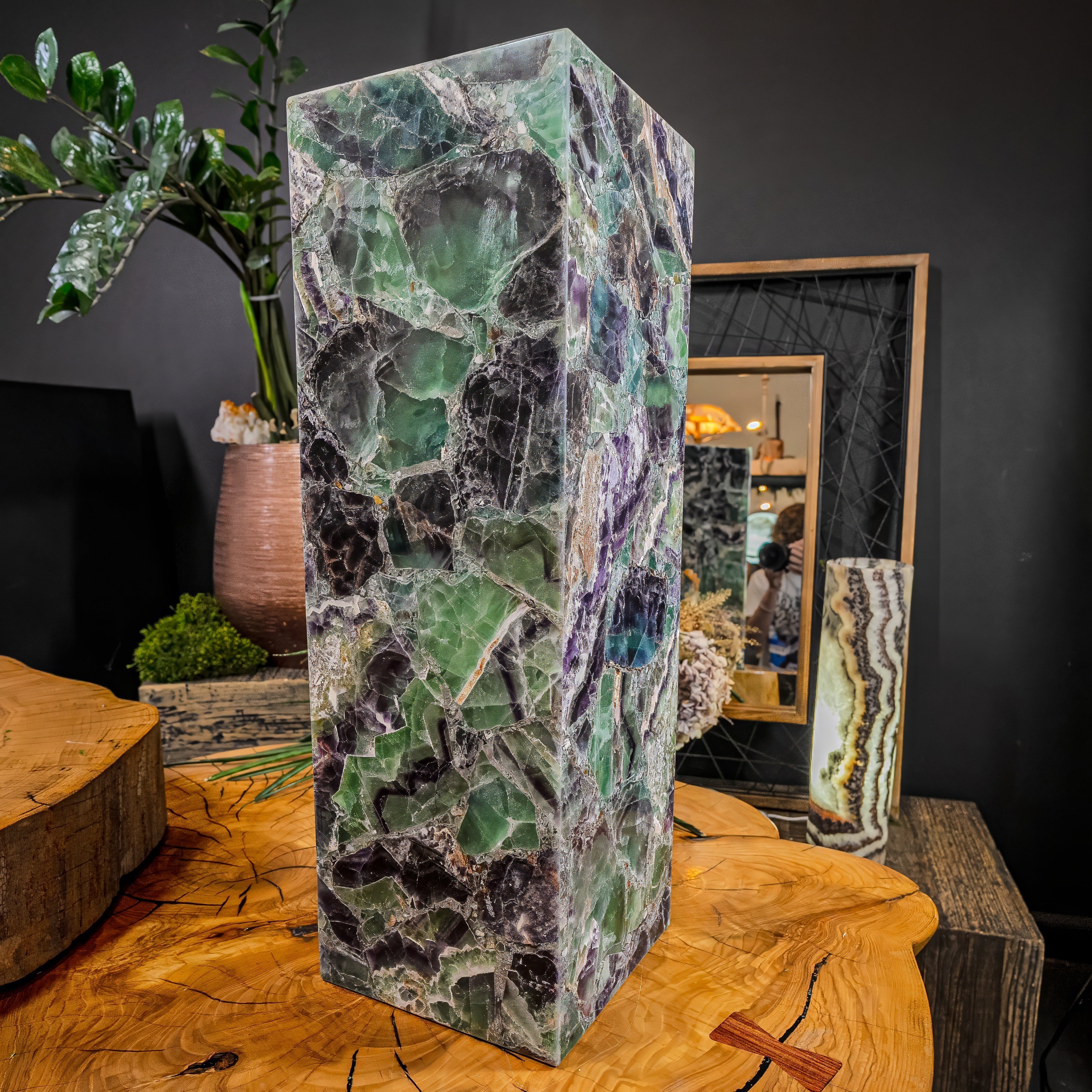 Fluorite Crystal Table Lamp (Medium Size) #5