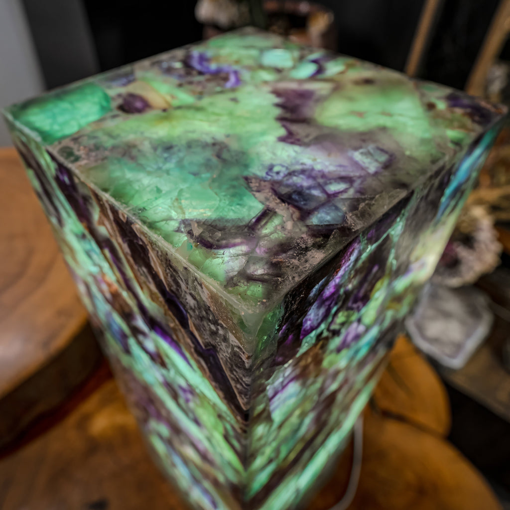 Fluorite Crystal Table Lamp (Medium Size) #5