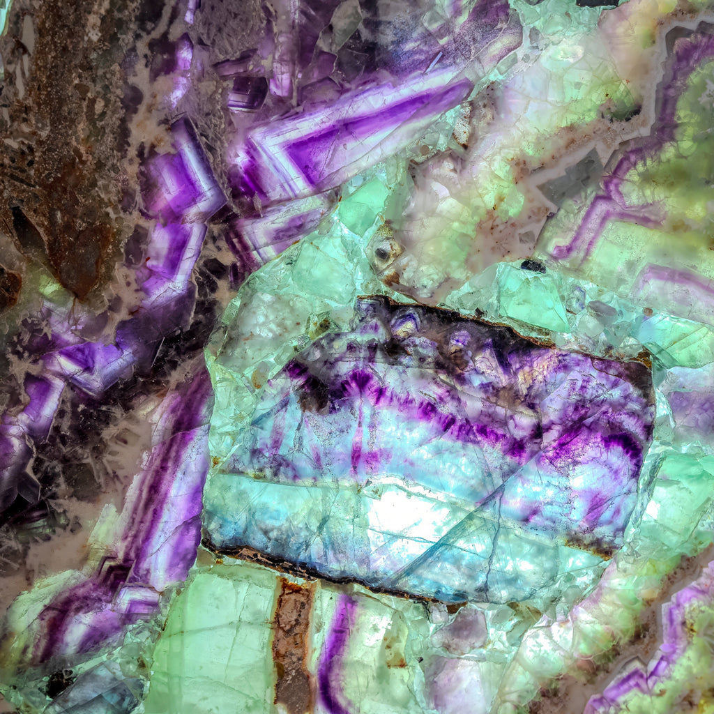 Fluorite Crystal Table Lamp (Medium Size) #5