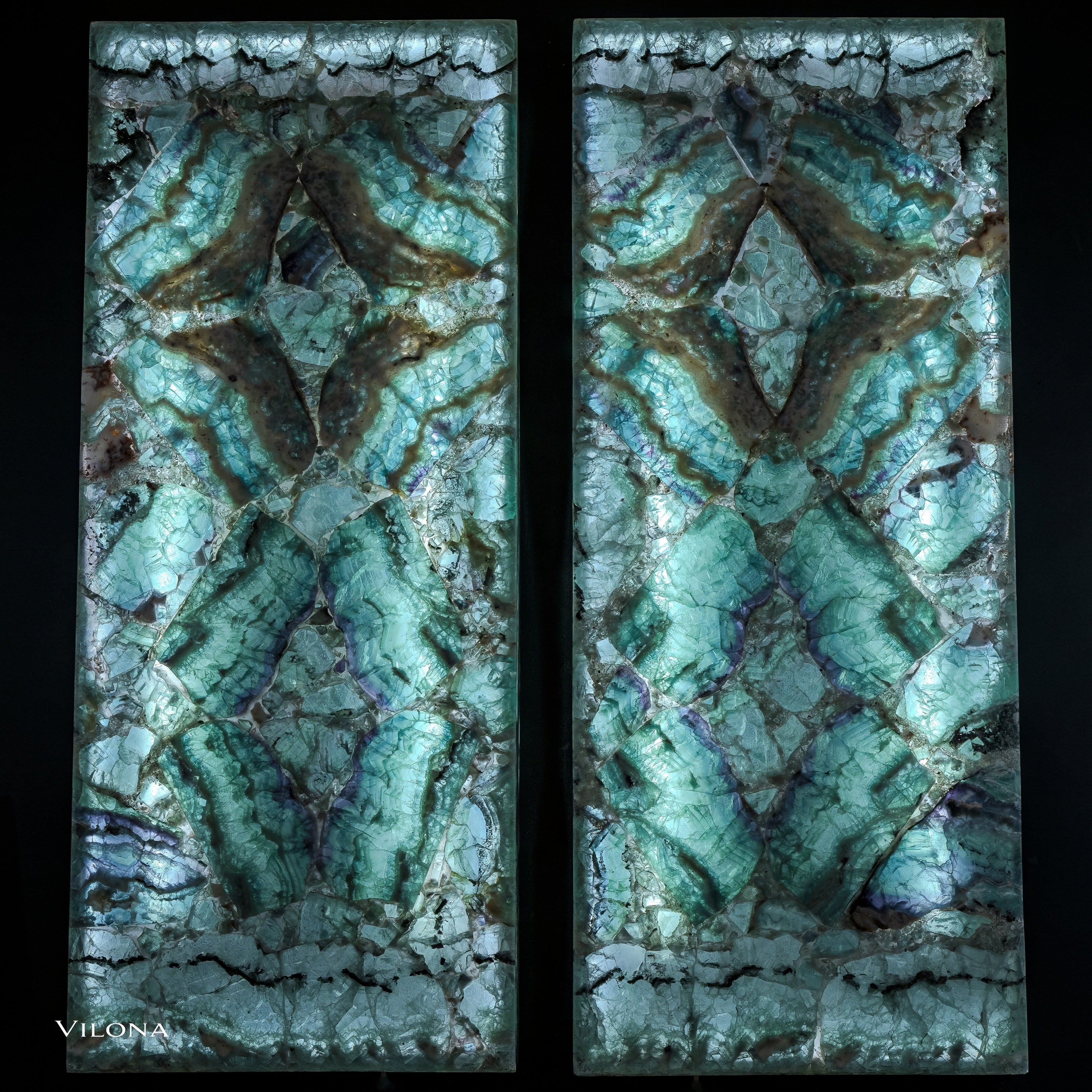 Fluorite Crystal Wall Panels (Set #5 Out Of 7)