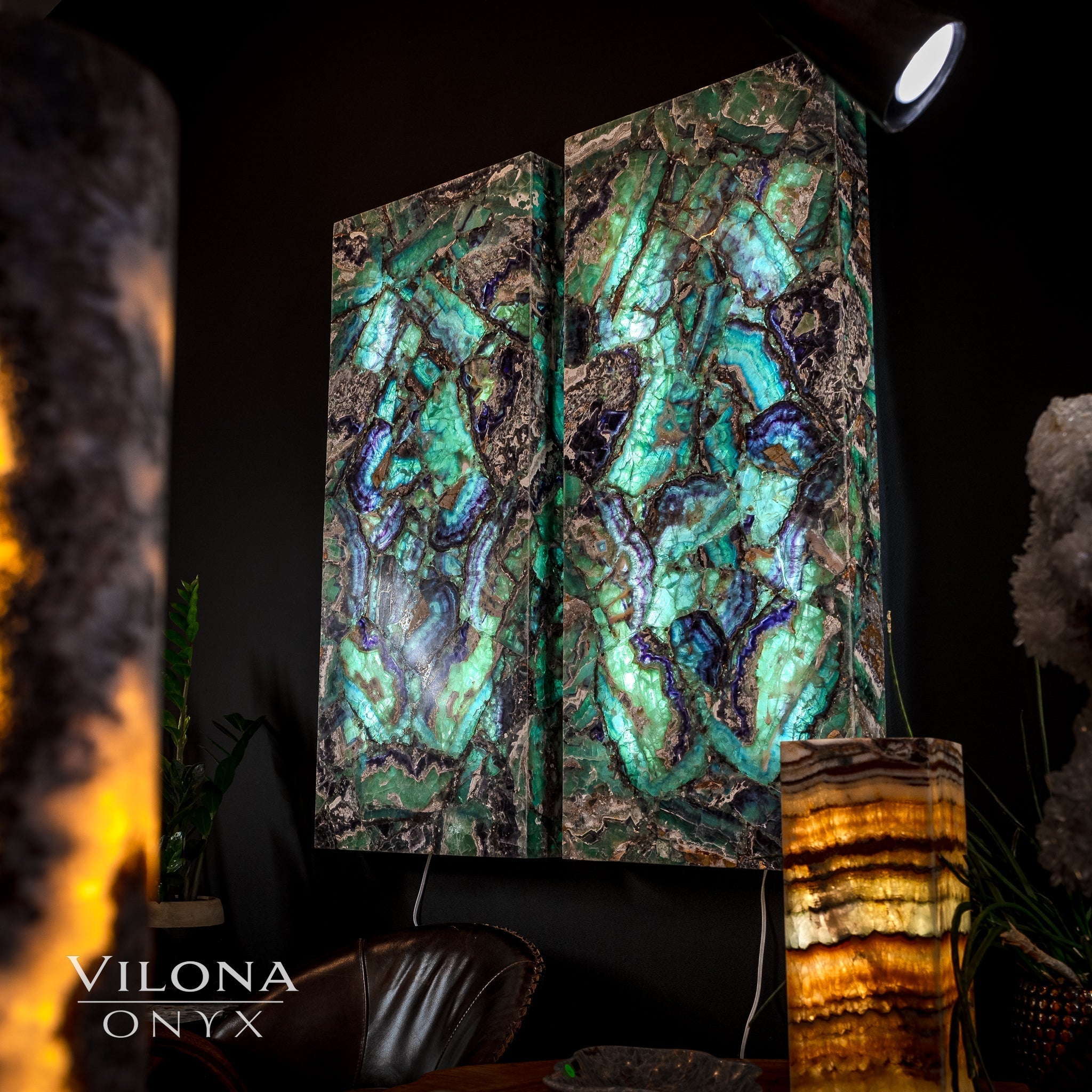 Fluorite Crystal Wall Panels (Set #7)