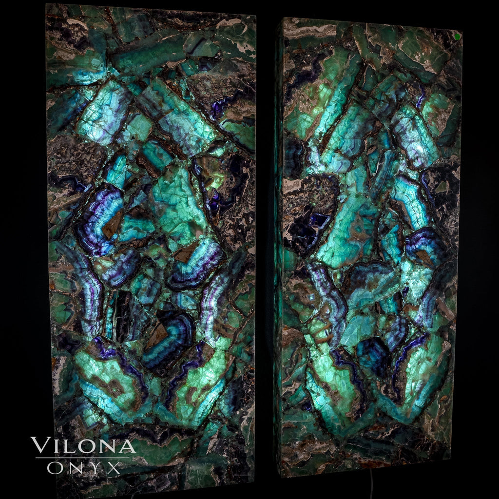 Fluorite Crystal Wall Panels (Set #7)