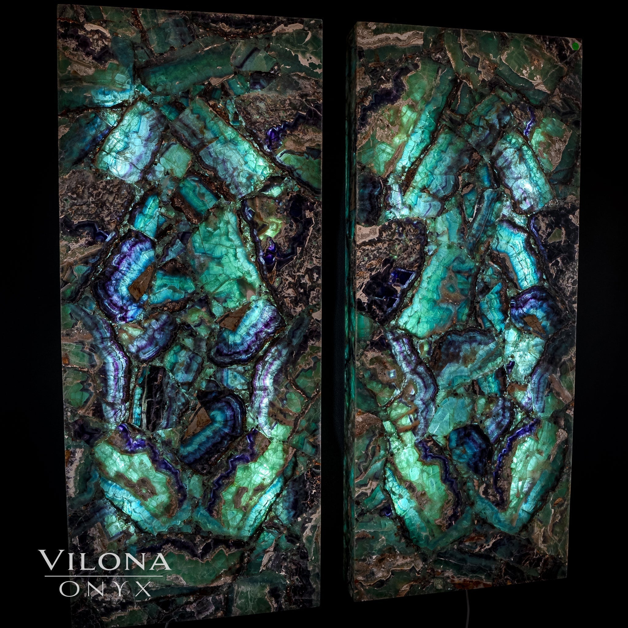 Fluorite Crystal Wall Panels (Set #7)