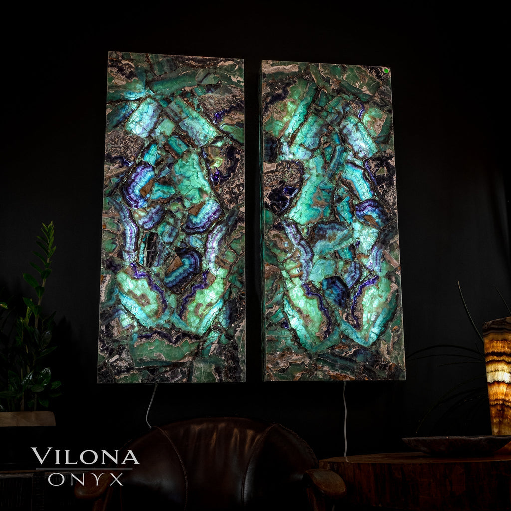 Fluorite Crystal Wall Panels (Set #7)