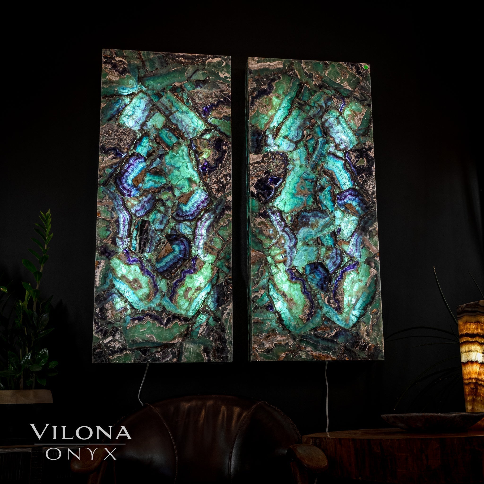 Fluorite Crystal Wall Panels (Set #7)