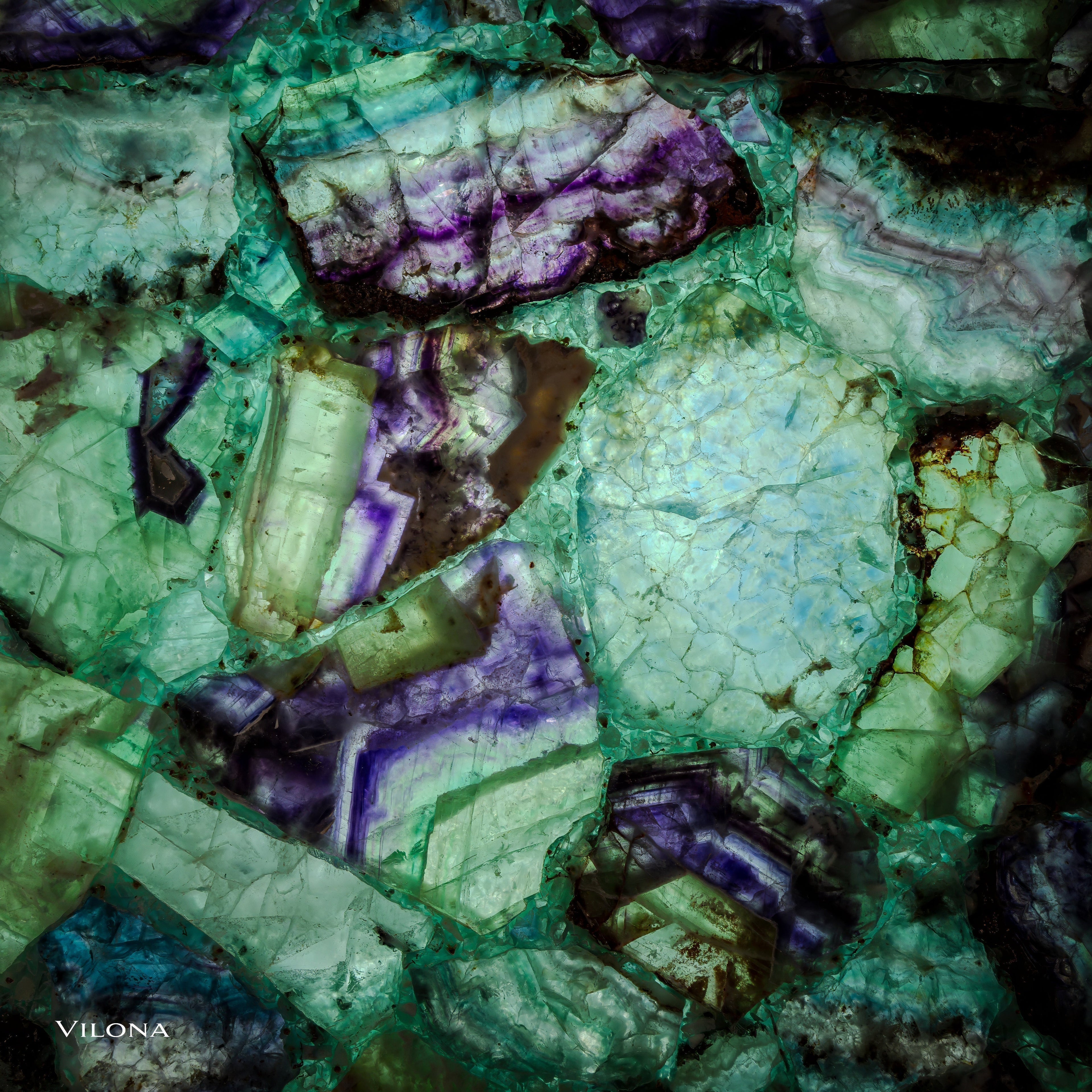 Fluorite Floor Lamp - Medium - 55"H x 11.75"W - Square - #9
