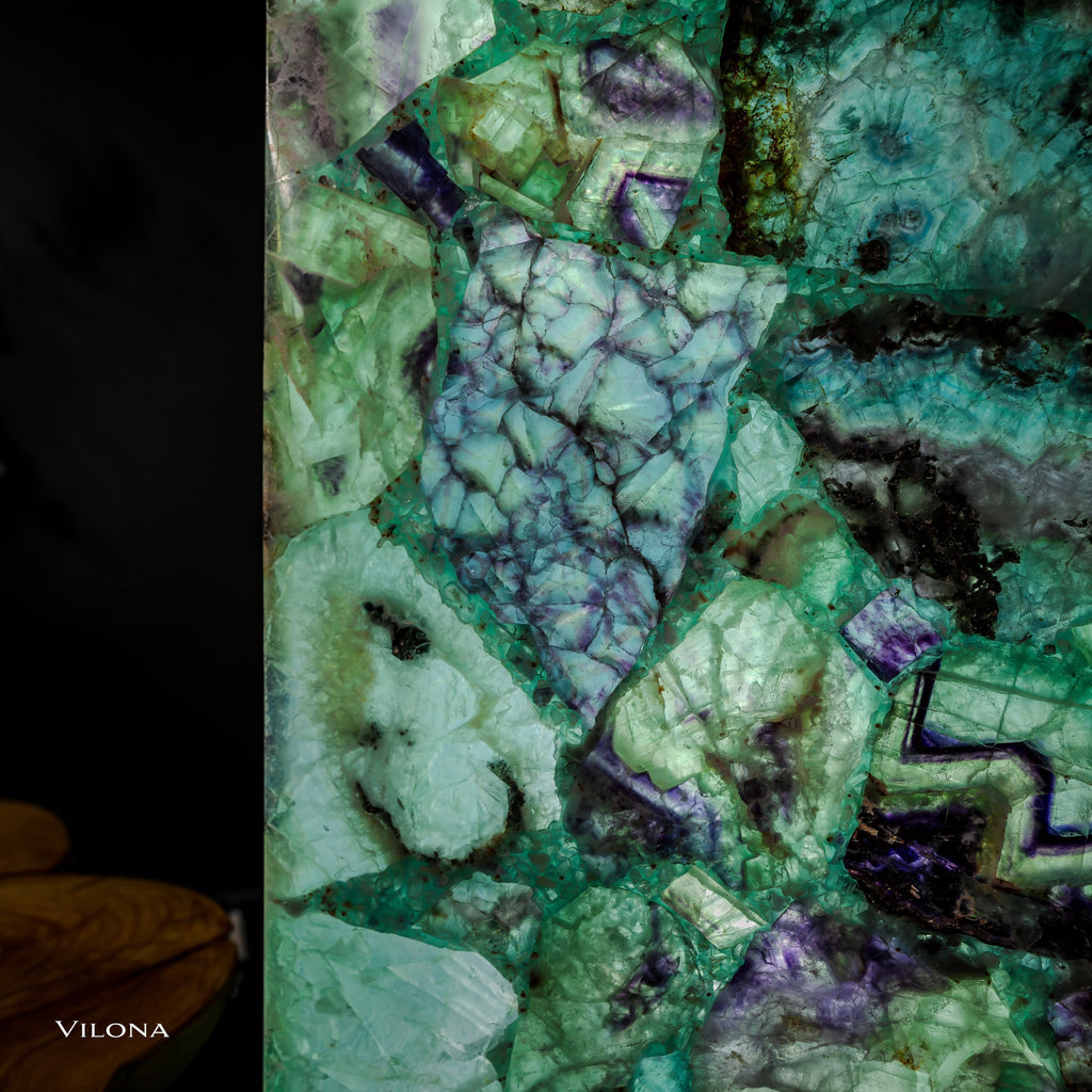 Fluorite Floor Lamp - Medium - 55"H x 11.75"W - Square - #9