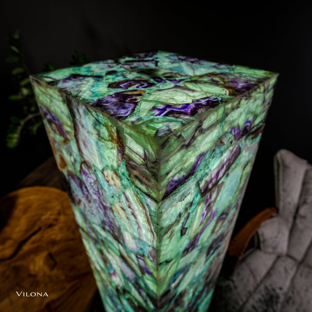 Fluorite Floor Lamp - Medium - 55"H x 11.75"W - Square - #9