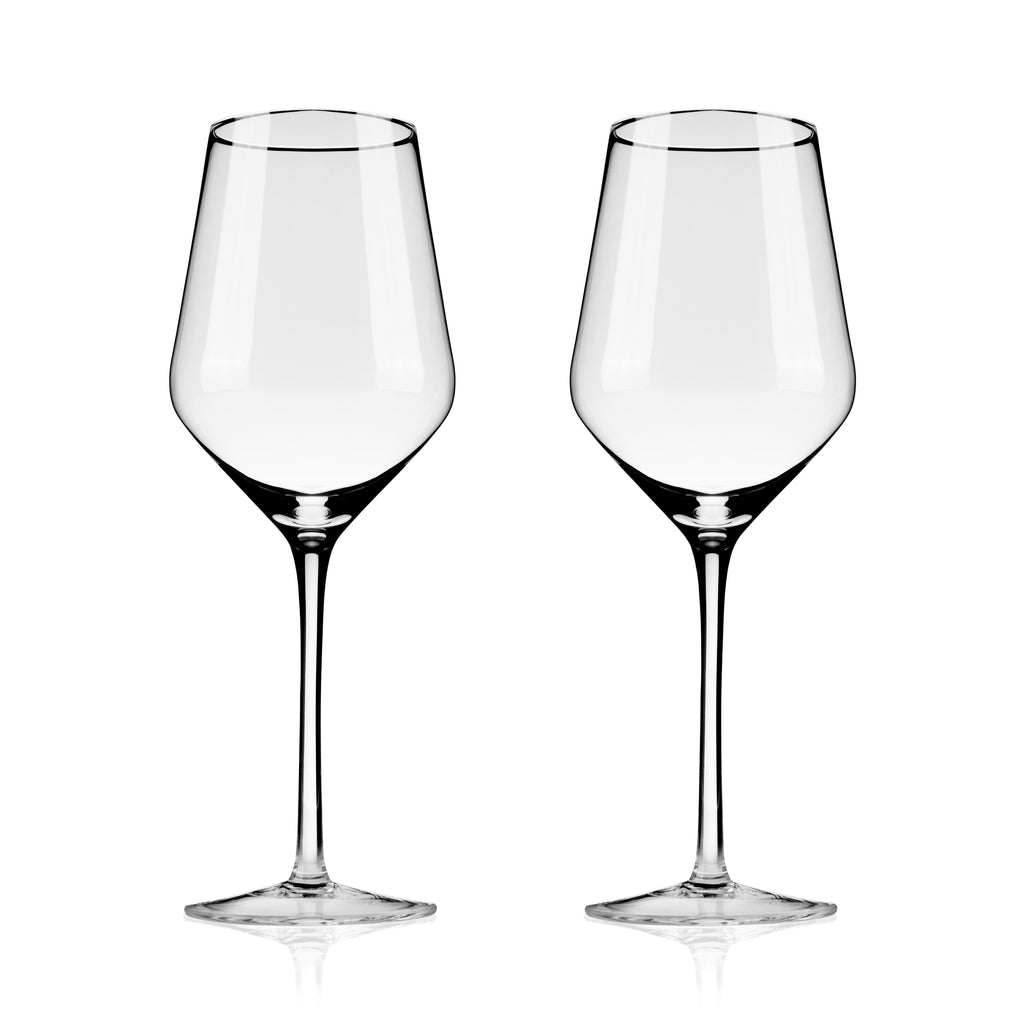 Raye Angled Crystal Chardonnay Glasses Set of 2