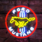 Ford Mustang Racing Car Auto Neon Signs Light