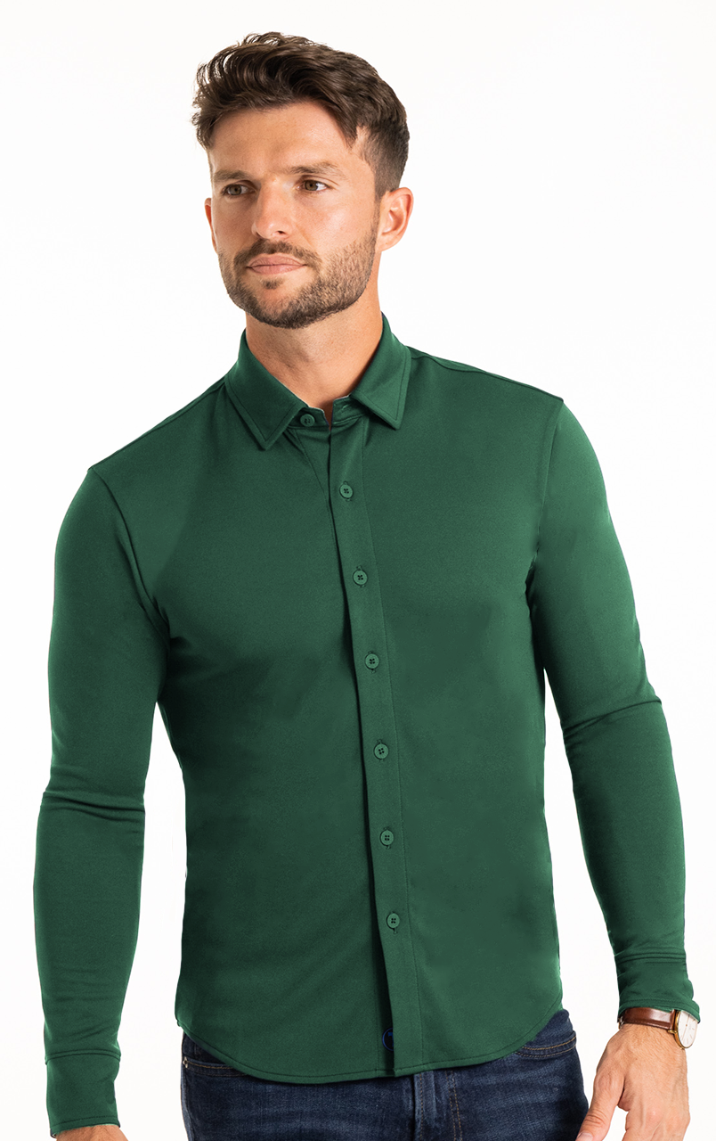 Long Sleeve Button Down Polo
